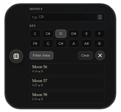 Moonlanguage — Sort moons by musical key